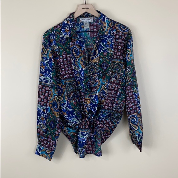 Vintage 100% silk top - Picture 7 of 8